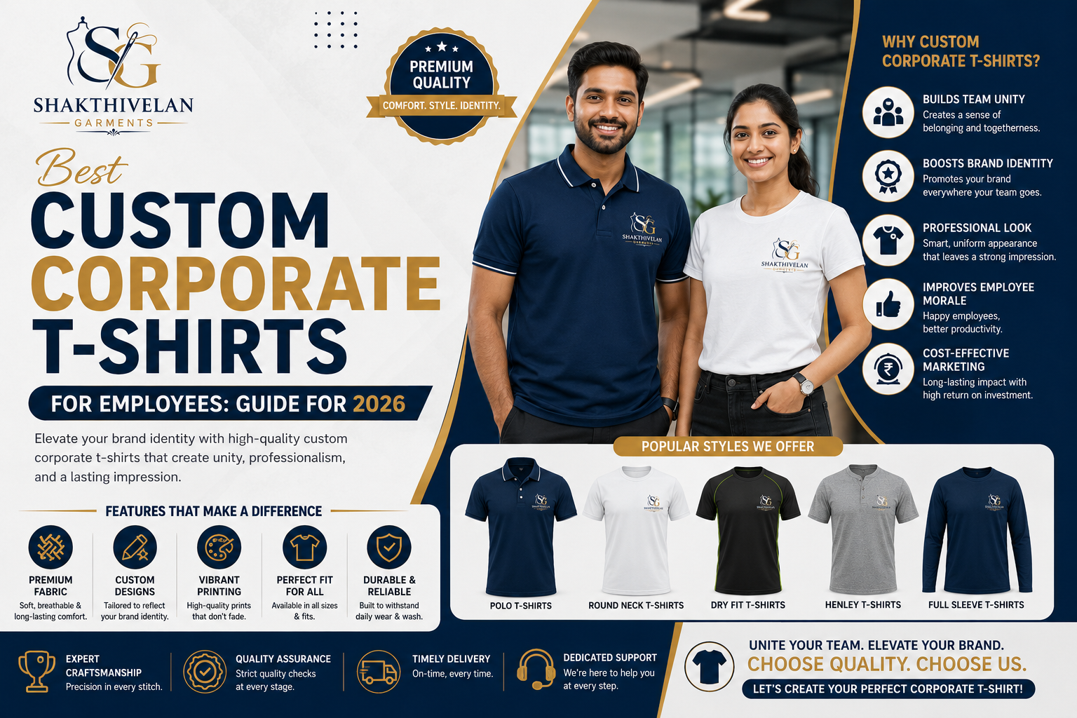 Best Custom Corporate T-Shirts for Employees: Guide for 2026